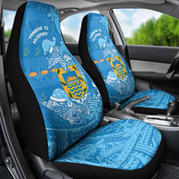 Tuvalu Christmas Car Seat Cover Dolphins Santa Xmas Tribal Waves - Polynesian Pride