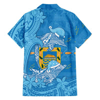 Tuvalu Christmas Family Matching Mermaid Dress and Hawaiian Shirt Dolphins Santa Xmas Tribal Waves - Polynesian Pride