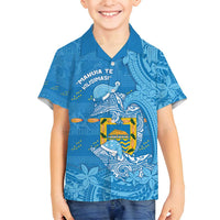 Tuvalu Christmas Family Matching Puletasi and Hawaiian Shirt Dolphins Santa Xmas Tribal Waves - Polynesian Pride
