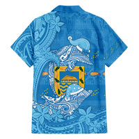 Tuvalu Christmas Hawaiian Shirt Dolphins Santa Xmas Tribal Waves - Polynesian Pride