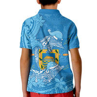 Tuvalu Christmas Kid Polo Shirt Dolphins Santa Xmas Tribal Waves DT05 - Polynesian Pride