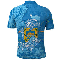 Tuvalu Christmas Polo Shirt Dolphins Santa Xmas Tribal Waves DT05 - Polynesian Pride