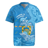 Tuvalu Christmas Rugby Jersey Dolphins Santa Xmas Tribal Waves - Polynesian Pride
