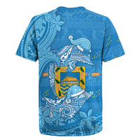 Tuvalu Christmas Rugby Jersey Dolphins Santa Xmas Tribal Waves DT05 - Polynesian Pride