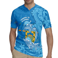 Tuvalu Christmas Rugby Jersey Dolphins Santa Xmas Tribal Waves DT05 - Polynesian Pride