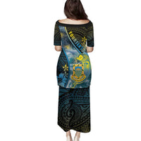 Personalised Tuvalu Family Matching Puletasi and Hawaiian Shirt Dolphin On The Waves DT05 - Polynesian Pride