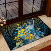 Tuvalu Rubber Doormat Dolphin On The Waves DT05 - Polynesian Pride