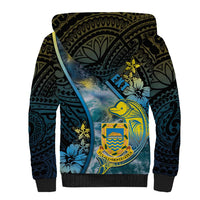 Personalised Tuvalu Sherpa Hoodie Dolphin On The Waves DT05 - Polynesian Pride