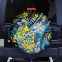 Tuvalu Spare Tire Cover Dolphin On The Waves