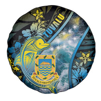 Tuvalu Spare Tire Cover Dolphin On The Waves