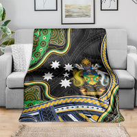 South Sea Islanders And Solomon Islands Blanket Solomons Coat Of Arms And Southern Cross DT05 - Polynesian Pride
