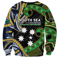 South Sea Islanders And Solomon Islands Sweatshirt Solomons Coat Of Arms And Southern Cross DT05 - Polynesian Pride