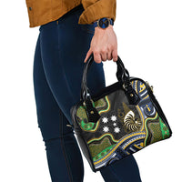 South Sea Islanders And New Caledonia Shoulder Handbag Nautilus Shell Southern Cross Tribal Pattern DT05 - Polynesian Pride