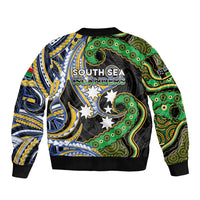 South Sea Islanders And Vanuatu Bomber Jacket Boar Tusk Warrior Southern Tribal Pattern DT05 - Polynesian Pride