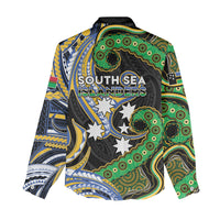 South Sea Islanders And Vanuatu Women Casual Shirt Boar Tusk Warrior Southern Tribal Pattern DT05 - Polynesian Pride
