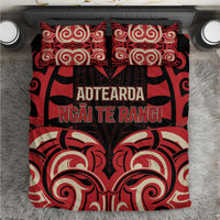 Aotearoa Ngai Te Rangi Bedding Set New Zealand Traditional Maori Pattern DT05 Red - Polynesian Pride