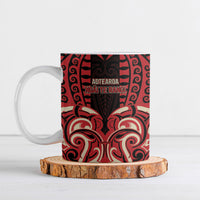 Custom Aotearoa Ngai Te Rangi Ceramic Mug New Zealand Traditional Maori Pattern DT05 Red - Polynesian Pride