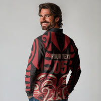 Custom Aotearoa Ngai Te Rangi Long Sleeve Polo Shirt New Zealand Traditional Maori Pattern DT05 - Polynesian Pride