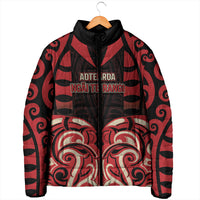 Custom Aotearoa Ngai Te Rangi Padded Jacket New Zealand Traditional Maori Pattern DT05 - Polynesian Pride