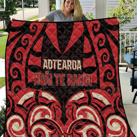 Aotearoa Ngai Te Rangi Quilt New Zealand Traditional Maori Pattern DT05 Red - Polynesian Pride