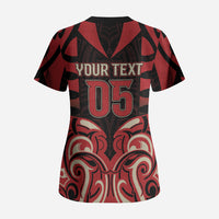 Custom Aotearoa Ngai Te Rangi Scrub Top New Zealand Traditional Maori Pattern DT05 - Polynesian Pride