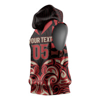 Custom Aotearoa Ngai Te Rangi Sleeveless Hoodie New Zealand Traditional Maori Pattern DT05 - Polynesian Pride