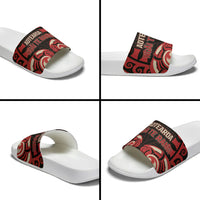 Aotearoa Ngai Te Rangi Slide Sandals New Zealand Traditional Maori Pattern DT05 - Polynesian Pride
