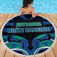 Aotearoa Ngati Ranginui Beach Blanket New Zealand Traditional Maori Pattern DT05 - Polynesian Pride