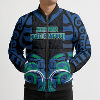 Custom Aotearoa Ngati Ranginui Bomber Puffer Jacket New Zealand Traditional Maori Pattern DT05 - Polynesian Pride