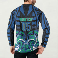 Custom Aotearoa Ngati Ranginui Button Sweatshirt New Zealand Traditional Maori Pattern DT05 - Polynesian Pride