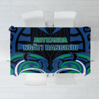 Aotearoa Ngati Ranginui Tablecloth New Zealand Traditional Maori Pattern DT05 Navy - Polynesian Pride