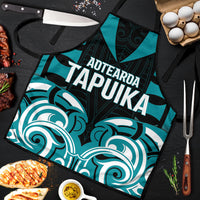 Aotearoa Tapuika Apron New Zealand Traditional Maori Pattern DT05 Teal - Polynesian Pride