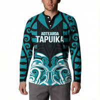 Custom Aotearoa Tapuika Button Sweatshirt New Zealand Traditional Maori Pattern DT05 - Polynesian Pride
