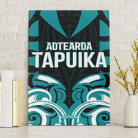 Aotearoa Tapuika Canvas Wall Art New Zealand Traditional Maori Pattern DT05 Without Frame Teal - Polynesian Pride