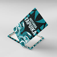 Aotearoa Tapuika Canvas Wall Art New Zealand Traditional Maori Pattern DT05 With Frame Teal - Polynesian Pride