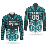 Custom Aotearoa Tapuika Couples Matching Summer Maxi Dress and Long Sleeve Button Shirt New Zealand Traditional Maori Pattern DT05 - Polynesian Pride