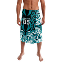 Custom Aotearoa Tapuika Lavalava New Zealand Traditional Maori Pattern DT05 Teal - Polynesian Pride