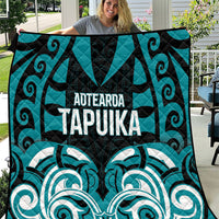 Aotearoa Tapuika Quilt New Zealand Traditional Maori Pattern DT05 Teal - Polynesian Pride
