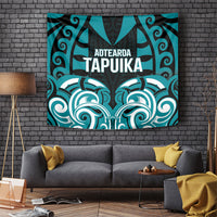 Aotearoa Tapuika Tapestry New Zealand Traditional Maori Pattern DT05 Teal - Polynesian Pride