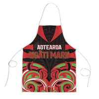 Aotearoa Ngati Maru Apron New Zealand Traditional Maori Pattern DT05 Red - Polynesian Pride