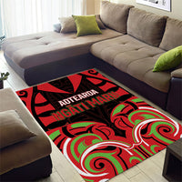 Aotearoa Ngati Maru Area Rug New Zealand Traditional Maori Pattern DT05 - Polynesian Pride