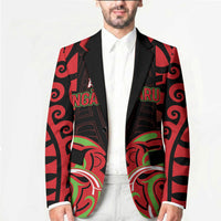 Custom Aotearoa Ngati Maru Blazer New Zealand Traditional Maori Pattern DT05 - Polynesian Pride