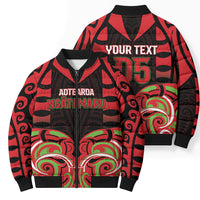 Custom Aotearoa Ngati Maru Bomber Puffer Jacket New Zealand Traditional Maori Pattern DT05 - Polynesian Pride