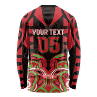Custom Aotearoa Ngati Maru Long Sleeve Shirt New Zealand Traditional Maori Pattern DT05 - Polynesian Pride