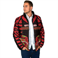 Custom Aotearoa Ngati Maru Padded Jacket New Zealand Traditional Maori Pattern DT05 - Polynesian Pride