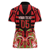 Custom Aotearoa Ngati Maru Women Polo Shirt New Zealand Traditional Maori Pattern DT05 - Polynesian Pride