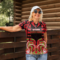 Custom Aotearoa Ngati Maru Women Polo Shirt New Zealand Traditional Maori Pattern DT05 - Polynesian Pride