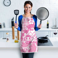 Pink Palaka Hawaiian And Japanese Apron Maneki Neko And Sakura Bloom DT05 - Polynesian Pride