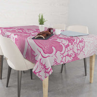 Pink Palaka Hawaiian And Japanese Tablecloth Maneki Neko And Sakura Bloom DT05 - Polynesian Pride