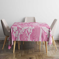 Pink Palaka Hawaiian And Japanese Tablecloth Maneki Neko And Sakura Bloom DT05 - Polynesian Pride